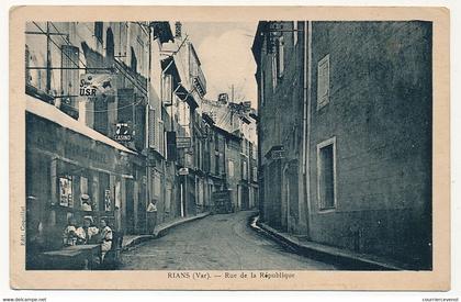 CPA - Rians (Var) - Rue de la République