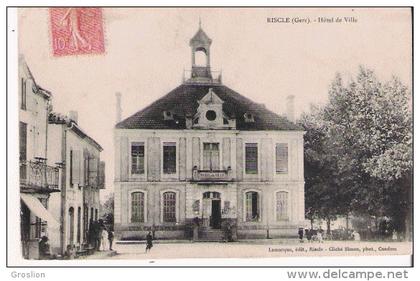 RISCLE (GERS)  HOTEL DE VILLE 1906