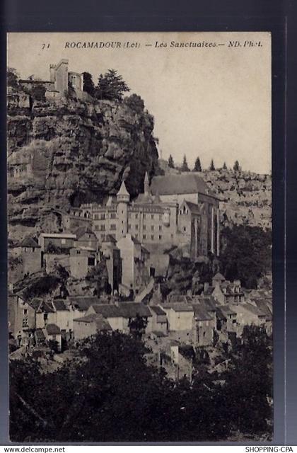 46 - Rocamadour - les sanctuaires - Voyagé - Dos divisé...