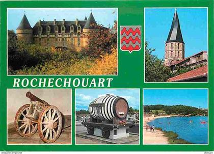 87 - Rochechouart - Multivues - Blasons - Canon - Tonneau - Châteaux - CPM - Voir Scans Recto-Verso