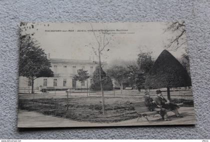 Cpa 1904, Rochefort sur mer, jardin côté de la préfecture maritime, Charente maritime