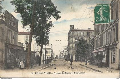 CPA Romainville Avenue de Brazza et Rue Carnot