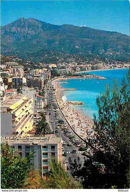 06 - Roquebrune - Cap Martin - La Plage - Au fond Menton - CPM - Voir Scans Recto-Verso