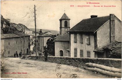 CPA Roquefort - Église et Grande-Rue (113218)