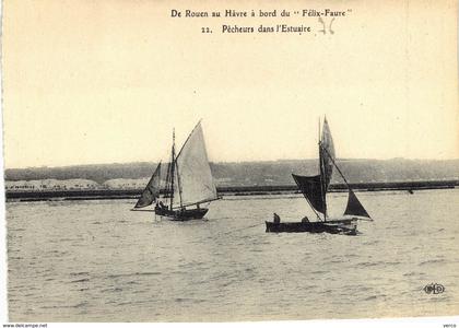 CARTE Postale Ancienne  de ROUEN - DE ROUEN au HAVRE à bord du Felix FAURE