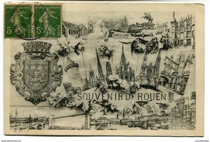 CPA - Carte postale - France - Rouen - Souvenir de Rouen - 1928 (CP1975)