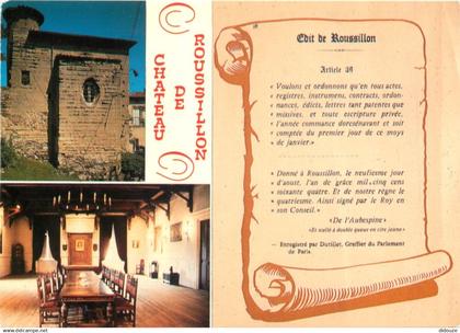 38 - Roussillon - Château de Roussillon - Multivues - CPM - Carte Neuve - Voir Scans Recto-Verso