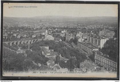 Royat - Vue générale sur Clermont Ferrand