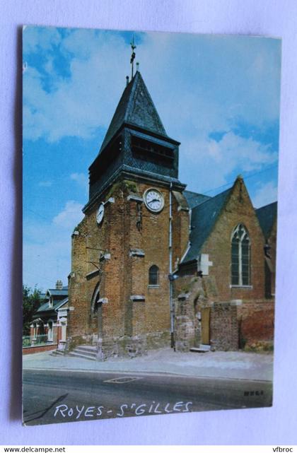 J182, Cpm 1985, Roye, l'église saint Gilles, Somme 80