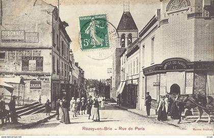 CPA Rozay-en-Brie Rue de Paris