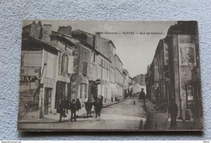 Cpa 1920, Ruffec, rue de Valence, Charente 16