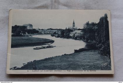 Sable sur Sarthe, vue d'ensemble et la Sarthe 72