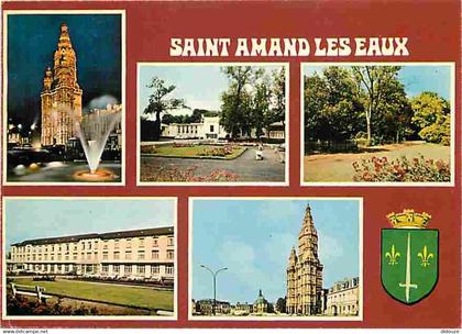 59 - Saint Amand les Eaux - Multivues - Automobiles - Blasons - CPM - Voir Scans Recto-Verso