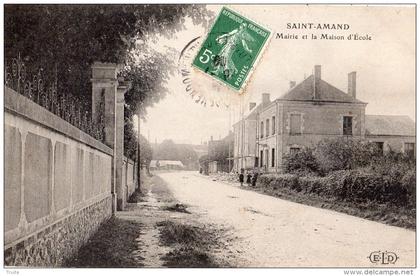 SAINT-AMAND-LONGPRE MAIRIE ET LA MAISON D'ECOLE