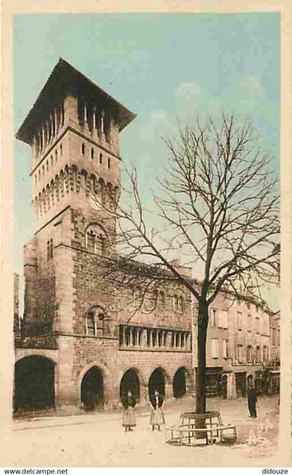 82 - Saint Antonin Noble Val - L'Hotel de Ville - Animée - Colorisée - CPA - Voir Scans Recto-Verso