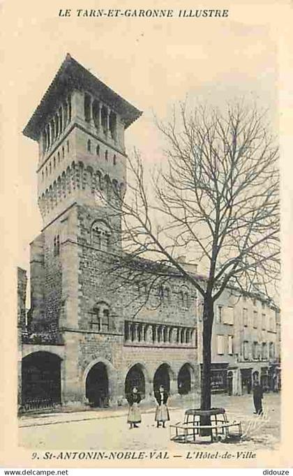 82 - Saint Antonin Noble Val - L'Hotel de Ville - Animée - CPA - Voir Scans Recto-Verso