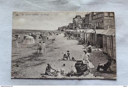 O775, Cpa 1930, Saint Aubin, la plage, Calvados 14