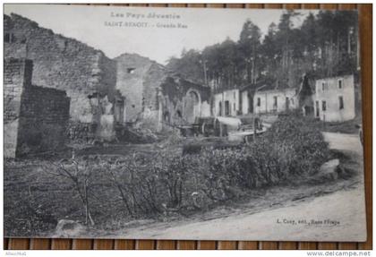 CPA de Saint-Benoît GRANDE RUE  département de Vienne en région Poitou-Charentes LE PAYS DEVASTE PAR LA GUERRE 14/18