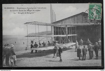 Saint Brieuc - Aérodrome de Cesson - Sortie du Triplan le Borgnis de Savignon - Rare