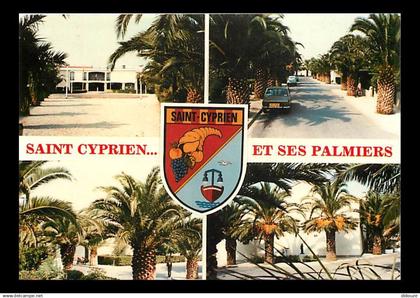 66 - Saint Cyprien - Multivues - Automobiles - Blasons - CPM - Voir Scans Recto-Verso