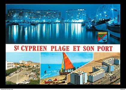 66 - Saint Cyprien - Multivues - immeubles - Bateaux - CPM - Voir Scans Recto-Verso