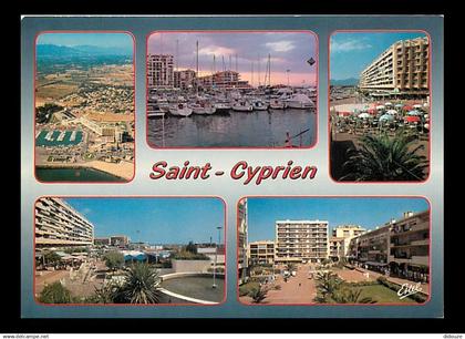 66 - Saint Cyprien - Multivues - immeubles - Bateaux - CPM - Voir Scans Recto-Verso