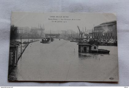 Saint Denis, crue de la Seine, les chantiers de la Loire, Seine saint Denis 93