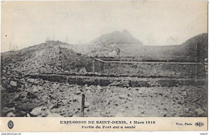 Saint-Denis - Explosion de Saint-Denis, 4 Mars 1916 - Partie du Fort qui a sauté