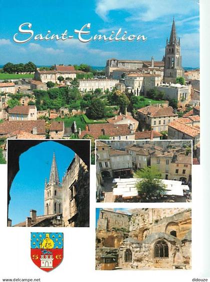 33 - Saint Emilion - Multivues - Blasons - CPM - Voir Scans Recto-Verso