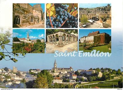 33 - Saint Emilion - Multivues - Raisins - CPM - Voir Scans Recto-Verso