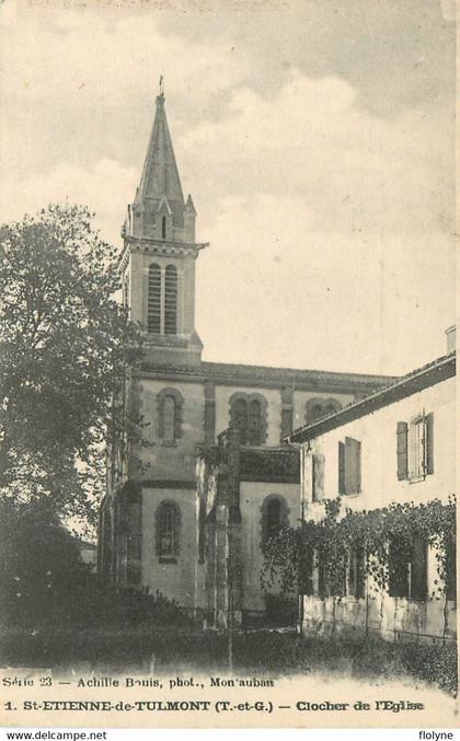 st étienne de tulmont - vue sur le clocher de l'église du village