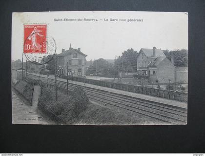 CPA :  Saint-Etienne-du-Rouvray -  St-Etienne-du-Rouvray  - La Gare vue générale