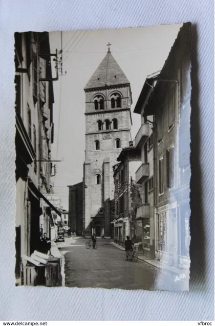 Cpm, Saint Gaudens, rue Victor Hugo et la collégiale, Haute Garonne 31