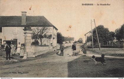 st georges sur baulche * la grande rue * villageois