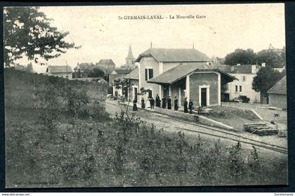 CPA - Carte Postale - France - Saint Germain Laval - La Nouvelle Gare - 1914 (CP18819OK+)