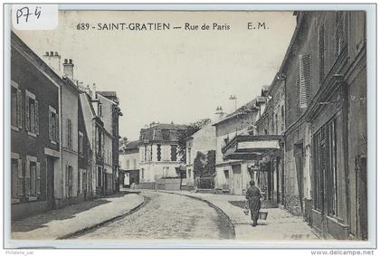 CARTES POSTALES SAINT GRATIEN    RUE DE PARIS     ANIMEE   EPICERIE