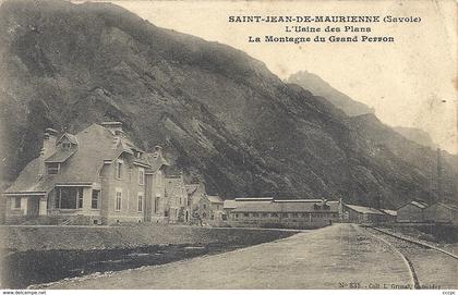 CPA Saint-Jean-de-Maurienne L'Usine des Plans - La Montagne du Grand Perron