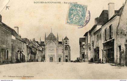 12441 cpa 44 Saint Julien de Vouvantes - Rue Principale