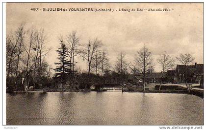 MAGNIFIQUE CPA ...DE SAINT JULIEN DE VOUVANTES...L ETANG DU DON