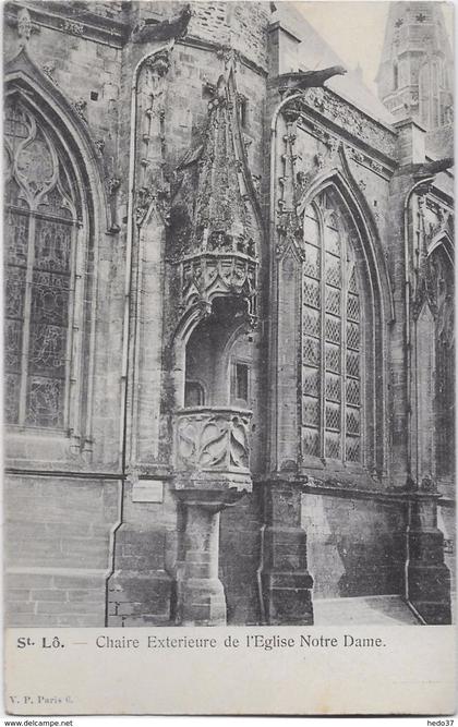 Saint-Lô - Chaire Extérieure de l'Eglise Notre Dame