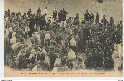 SAINT MARTIN DE RÉ - Départ de Forçats pour la Guyanne - L'Embarquement