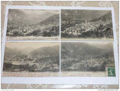 LOT DE 4 CARTES SAINT-MARTIN-VESUBIE STATION ESTIVALE ET TOURISTIQUE - 05 - 06 ALPES MARITIMES