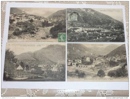 LOT DE 4 CARTES SAINT-MARTIN-VESUBIE STATION ESTIVALE ET TOURISTIQUE - 06 - 06 ALPES MARITIMES