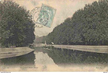 94 - Saint Maur des Fosses - Canal Saint maur - CPA - Oblitération de 1905 - Voir Scans Recto-Verso