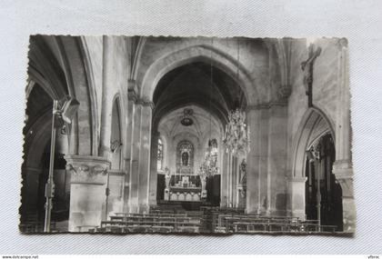 Cpsm, Saint Ouen l'Aumone, l'intérieur de l'église, Val d'Oise 95