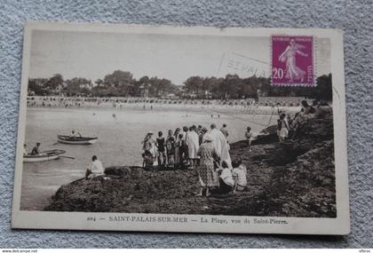 Cpa 1933, Saint Palais sur mer, la plage vue de saint Pierre, Charente maritime 17