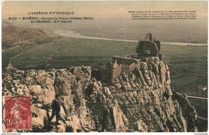 CPA-Carte Postale France Saint Péray  Ruines du château de Crussol 1908  VM56094