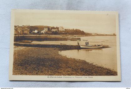 Cpa 1932, Saint Pol de Léon, Pempoul, les quais, Finistère 29