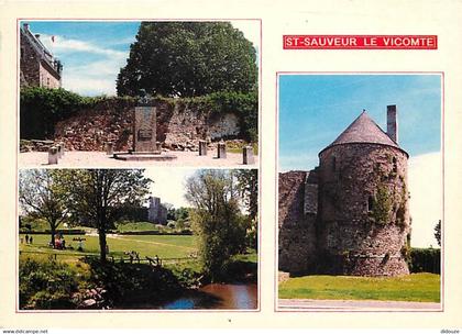 50 - Saint Sauveur le Vicomte - Multivues - Vieilles pierres - Flamme Postale de Saint Sauveur le Vicomte - CPM - Voir S