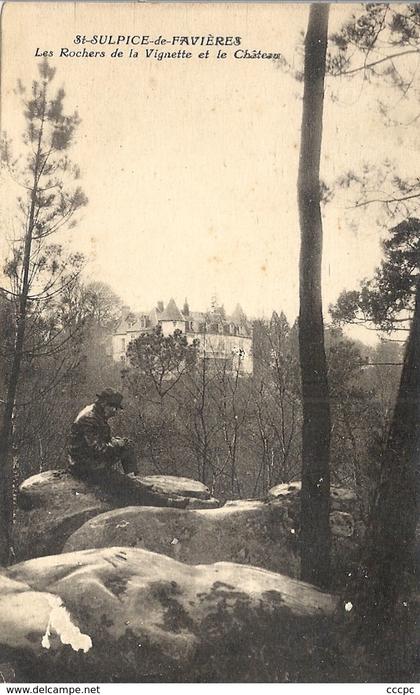 CPA Saint-Sulpice-de-Favières Les rochers de la Vignette et le Château